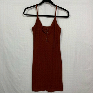 American Eagle Outfitters Rust Brown Midi Slip Dress
